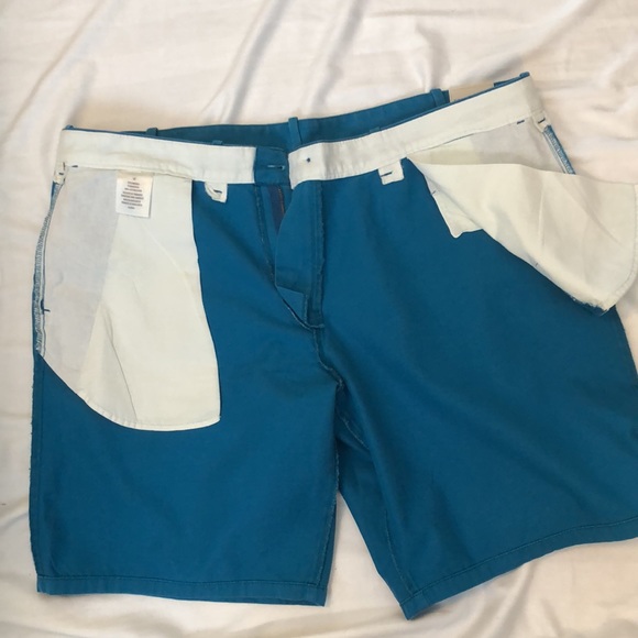 DENVER HAYES MEN’S 42 FLAT FRONT SHORTS OCEAN BLUE 5 POCKET SHARP CASUAL #086 - Picture 10 of 16